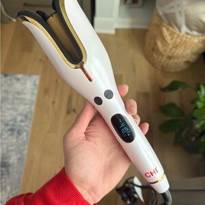 CHI Lave Pro Spin and Curl White and Gold Hair Curler